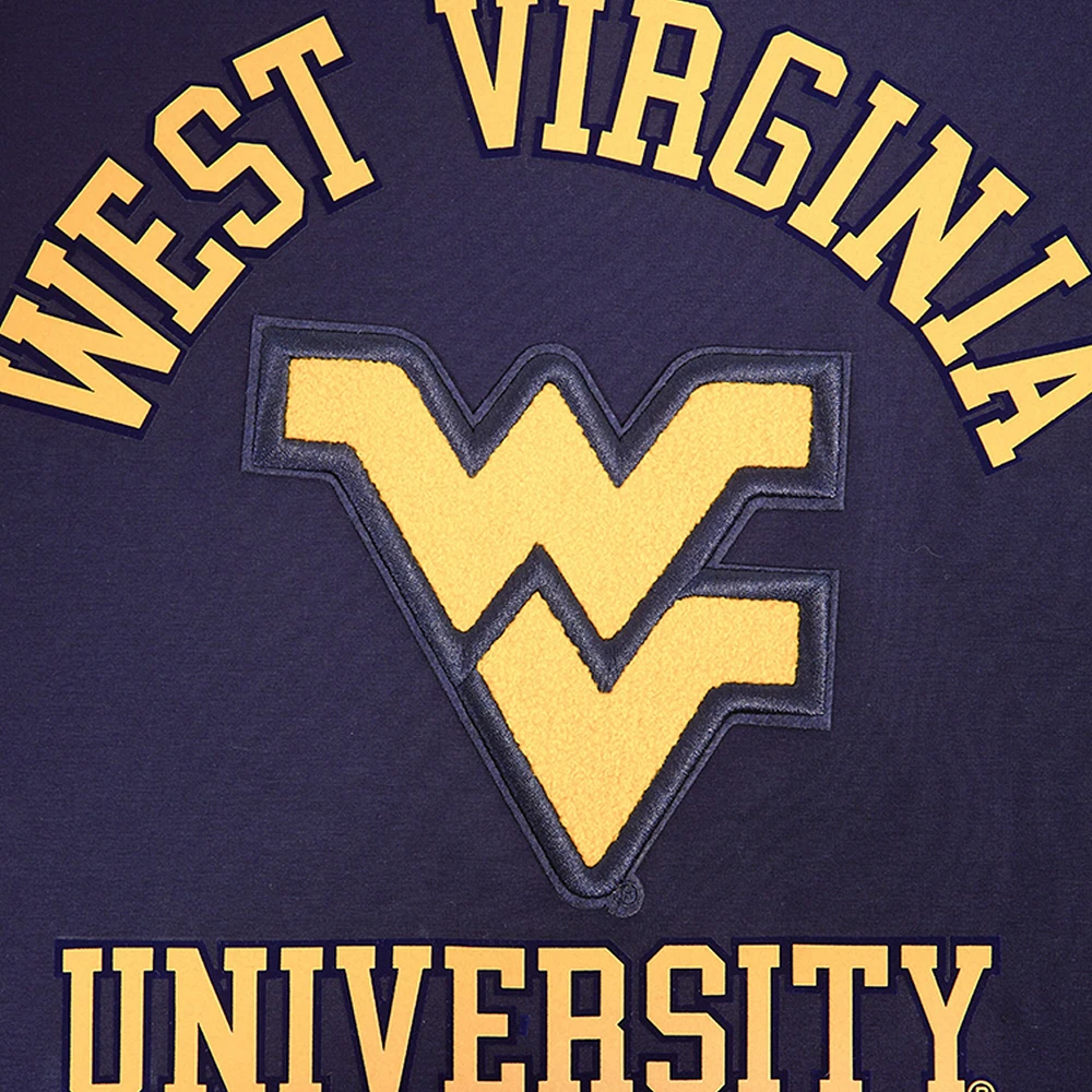 Men's Pro Standard Navy West Virginia Mountaineers Classic Stacked Logo T-Shirt