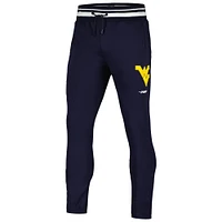 Men's Pro Standard Navy West Virginia Mountaineers Script Tail Fleece Sweatpants