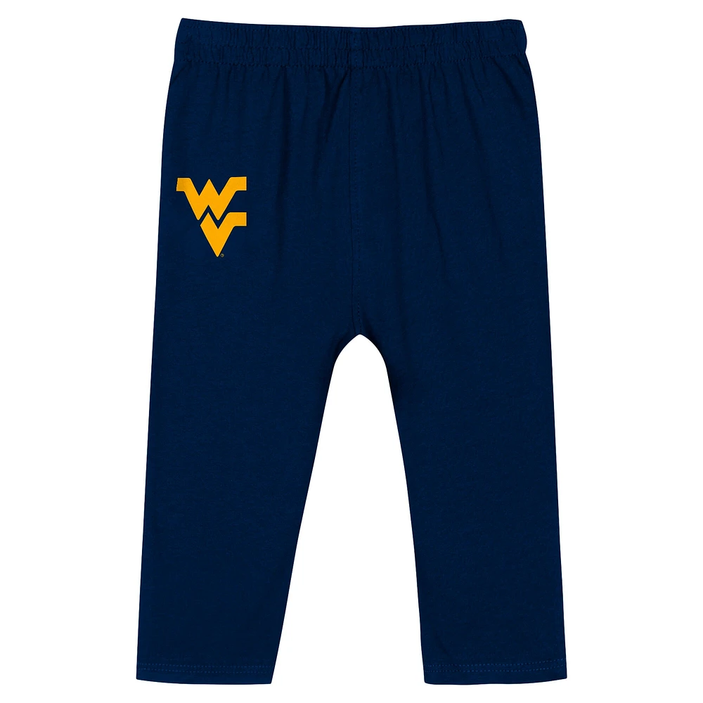 Newborn & Infant West Virginia Mountaineers Double Up Long Sleeve Bodysuit Pant Set