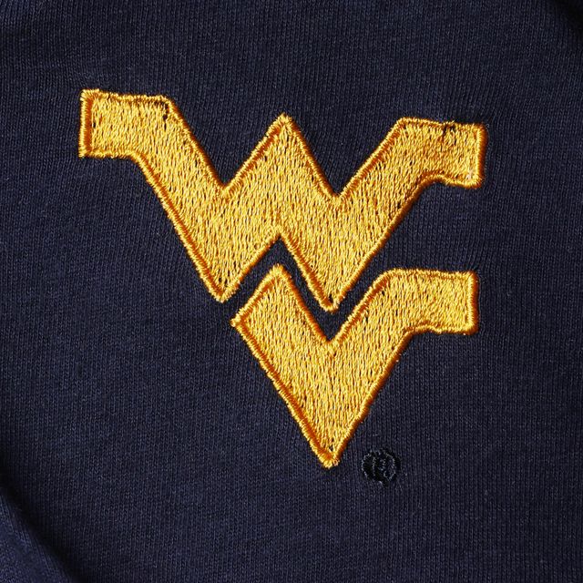 Ensemble sweat à capuche et pantalon de survêtement Colosseum bleu marine/gris chiné West Virginia Mountaineers Poppies pour tout-petit