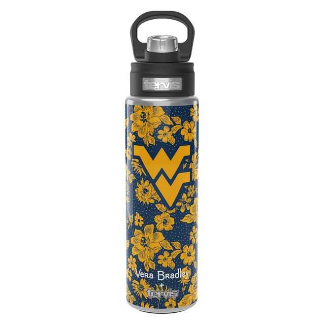 Vera Bradley x Tervis West Virginia Mountaineers 24 oz. Bouteille à large ouverture avec couvercle de luxe