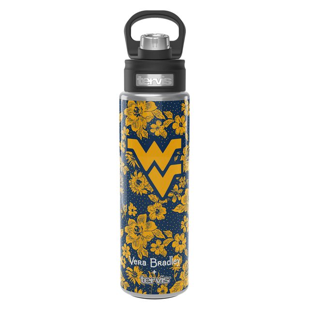 Vera Bradley x Tervis West Virginia Mountaineers 24 oz. Bouteille à large ouverture avec couvercle de luxe