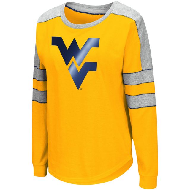 Colosseum Gold West Virginia Mountaineers Trey Dolman T-shirt à manches longues pour femme