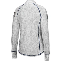 Colosseum White West Virginia Mountaineers OHT Military Appreciation Officer Arctic Camo Fitted Lightweight 1/4-Zip Jacket