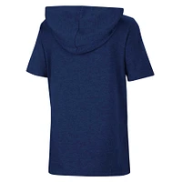 Youth Colosseum Heather Navy West Virginia Mountaineers Varsity Hooded T-Shirt