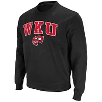 Men's Colosseum Black Western Kentucky Hilltoppers Arch Over Logo Pullover Sweatshirt