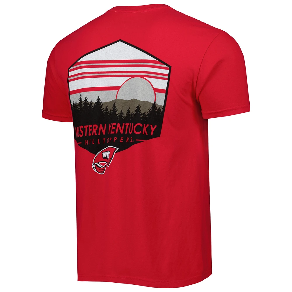 Men's Red Western Kentucky Hilltoppers Landscape Shield T-Shirt