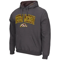 Men's Colosseum Charcoal Western Michigan Broncos Arch & Logo 3.0 Pullover Hoodie