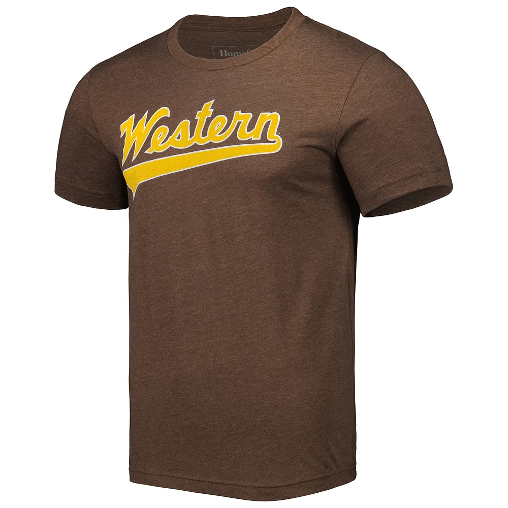 Men's Homefield Brown Western Michigan Broncos Baseball T-Shirt