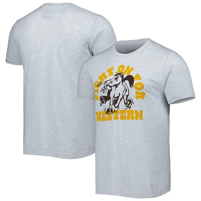 Men's Homefield Heather Gray Western Michigan Broncos Fight On For T-Shirt