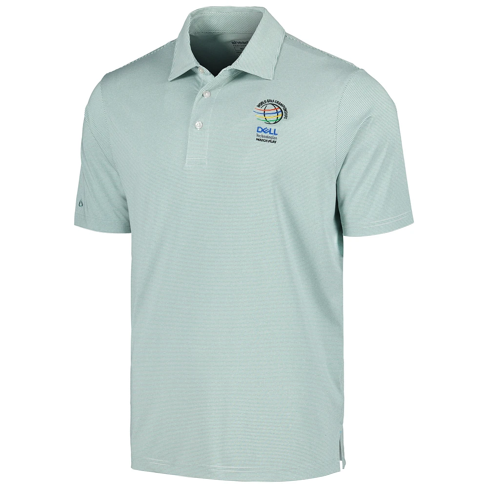 Men's Ahead Green WGC-Dell Technologies Match Play Airstream Essential Feed Striped Polo