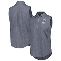 Polo sans manches Ahead Navy WGC-Dell Technologies Match Play Casitas Streak Tri-Blend pour femme