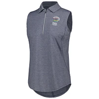 Polo sans manches Ahead Navy WGC-Dell Technologies Match Play Casitas Streak Tri-Blend pour femme