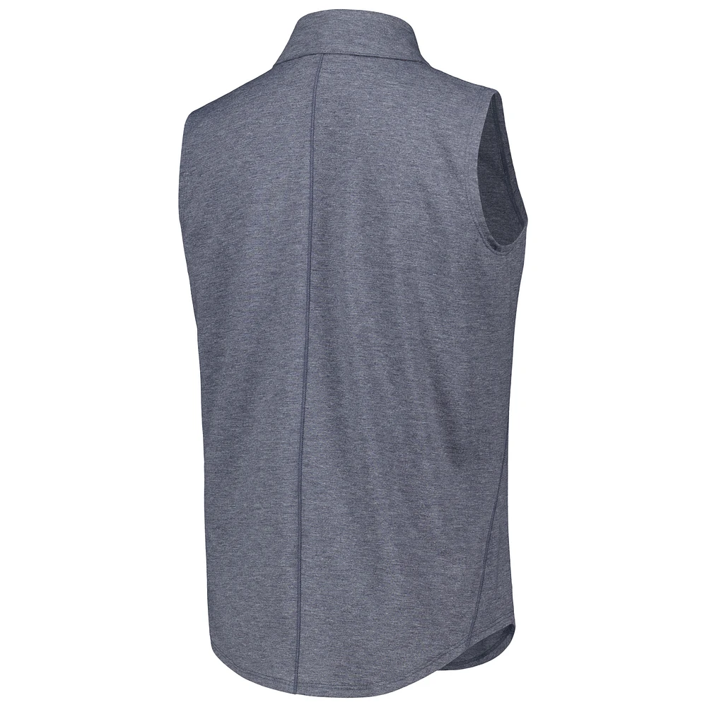 Polo sans manches Ahead Navy WGC-Dell Technologies Match Play Casitas Streak Tri-Blend pour femme