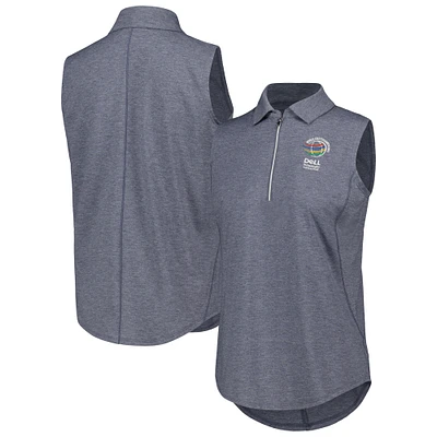 Polo sans manches Ahead Navy WGC-Dell Technologies Match Play Casitas Streak Tri-Blend pour femme