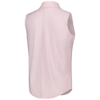 Women's Ahead Pink WGC-Dell Technologies Match Play Casitas Streak Tri-Blend Sleeveless Polo