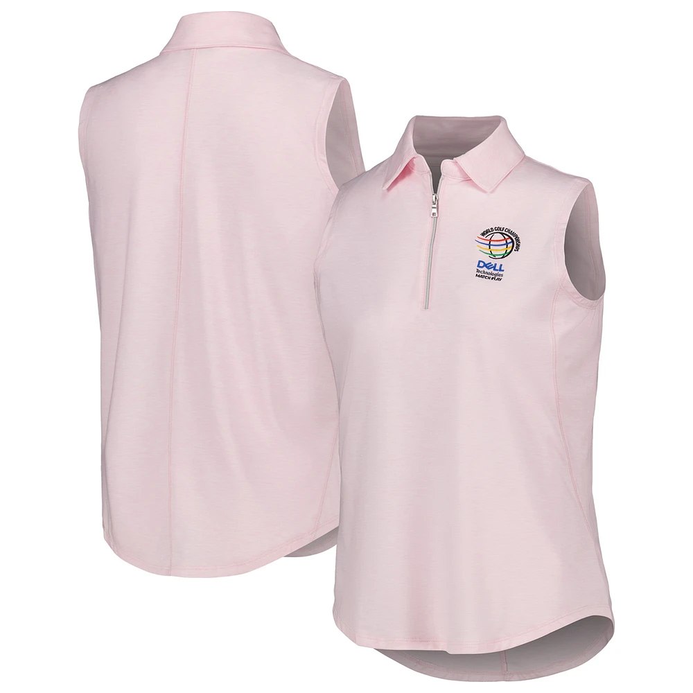 Women's Ahead Pink WGC-Dell Technologies Match Play Casitas Streak Tri-Blend Sleeveless Polo