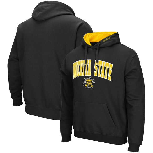 Chandail à capuchon noir Colosseum pour hommes Wichita State Shockers Arch et logo