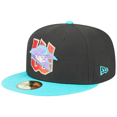 Casquette ajustée 59FIFTY Wrangler New Era Wichita Wind Surge pour homme, noire