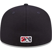 Men's New Era Navy Wichita Wind Surge Authentic Collection Road 59FIFTY Fitted Hat