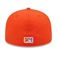 Men's New Era Orange/Purple Wichita Wind Surge Honey Butter Chicken Biscuit Theme Night 59FIFTY Fitted Hat