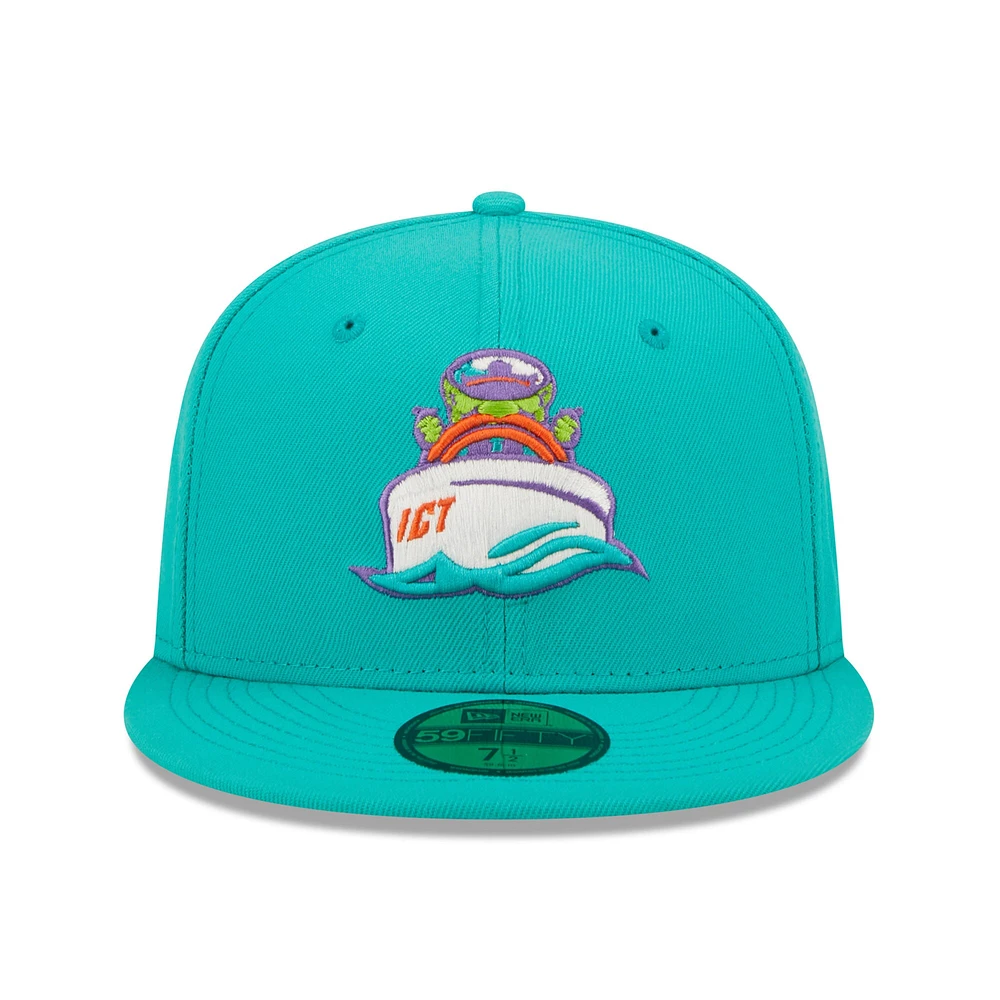 Men's New Era Turquoise Wichita Wind Surge Theme Night 59FIFTY Fitted Hat