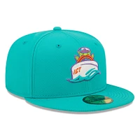 Men's New Era Turquoise Wichita Wind Surge Theme Night 59FIFTY Fitted Hat