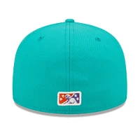 Men's New Era Turquoise Wichita Wind Surge Theme Night 59FIFTY Fitted Hat