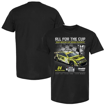 T-shirt noir William Byron 2024 NASCAR Cup Series Playoff Raptor pour hommes de la collection Hendrick Motorsports Team