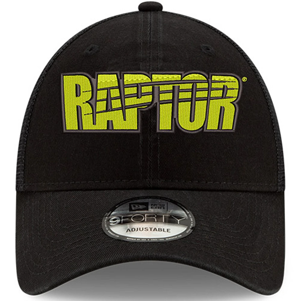 Men's New Era Black William Byron Raptor 9FORTY A-Frame Trucker Snapback Adjustable Hat