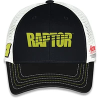Unisex Checkered Flag Sports Black William Byron Raptor Sponsor Trucker Adjustable Hat