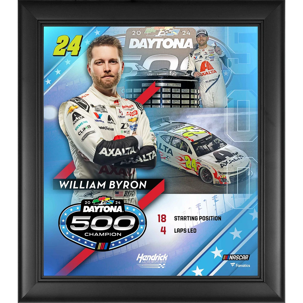 William Byron 2024 Daytona 500 Champion Framed 15" x 17" Collage