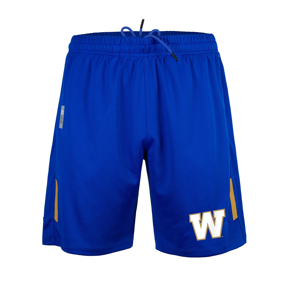 Men's New Era  Blue Winnipeg Bombers Sideline Swift Performance Knit Shorts