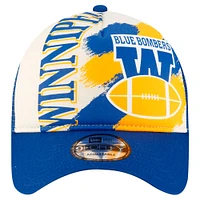 Men's New Era Blue Winnipeg Blue Bombers Turf Traditions 9FORTY Adjustable Hat