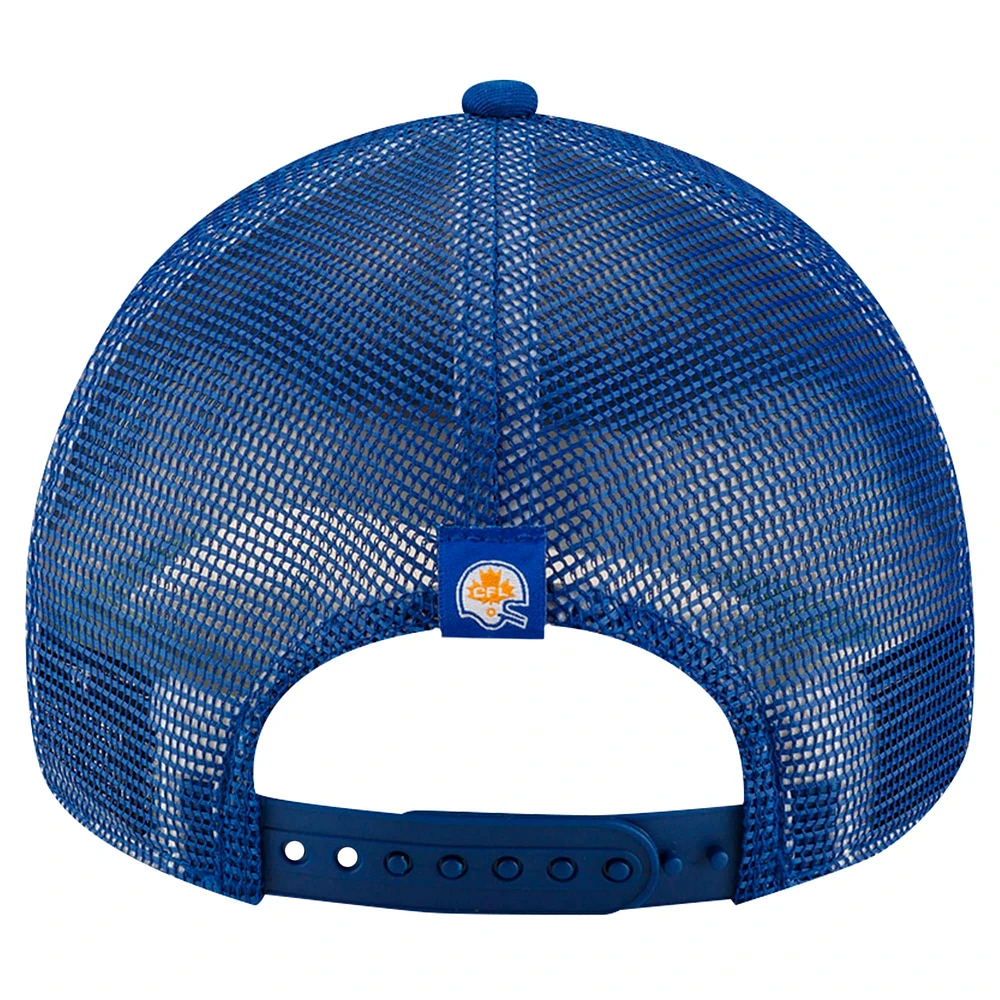 Men's New Era Blue Winnipeg Blue Bombers Turf Traditions 9FORTY Adjustable Hat