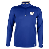 Men's New Era Royal Winnipeg Blue Bombers Sideline Edge Performance Quarter-Zip Top