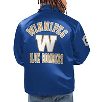 Men's Starter Royal Winnipeg Blue Bombers Option Route Full-Snap Coaches Jacket
