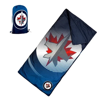 Sac de couchage bleu des Jets de Winnipeg