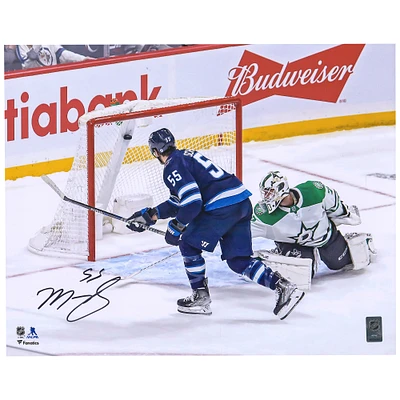 Mark Scheifele Winnipeg Jets Autographed 16" x 20" Navy Jersey Goal Photograph