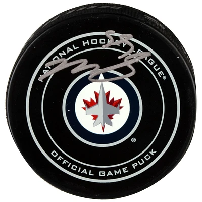 Rondelle de match officielle autographiée des Jets de Winnipeg par Mark Scheifele