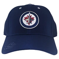 Men's American Needle Navy Winnipeg Jets E-Boss Primary Flex Hat