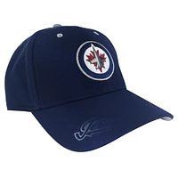 Men's American Needle Navy Winnipeg Jets E-Boss Primary Flex Hat