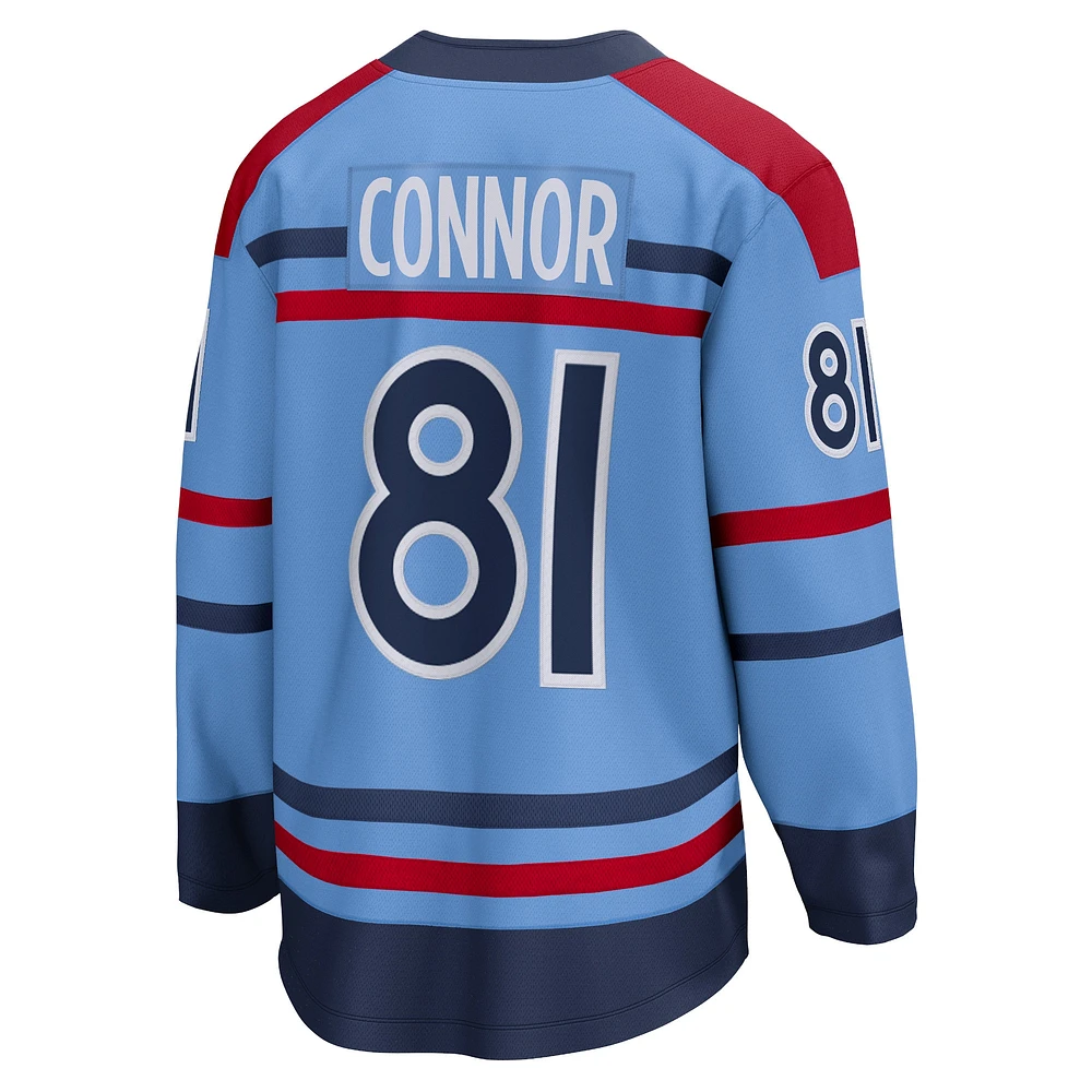 Men's Fanatics Kyle Connor Light Blue Winnipeg Jets Anniversary Premier Breakaway Player Jersey