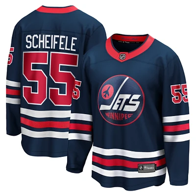 Fanatics pour hommes Mark Scheifele Navy Winnipeg Jets Alternate - Maillot de joueur Premier Breakaway