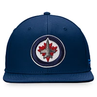 Men's Fanatics Navy Winnipeg Jets Core Primary Logo Fitted Hat