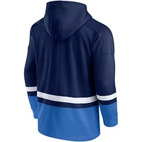 Men's Fanatics Navy Winnipeg Jets First Battle Power Play - Pullover Hoodie