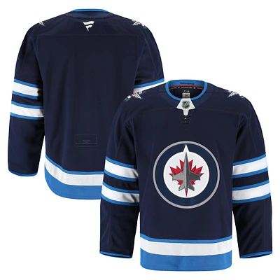 Maillot authentique à domicile des Winnipeg Jets de la marque Fanatics pour homme, bleu marine