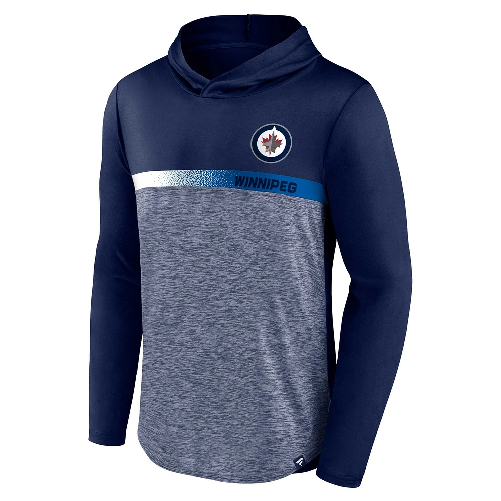 Podium des Jets de Winnipeg Fanatics pour hommes, bleu marine - Chandail à capuchon
