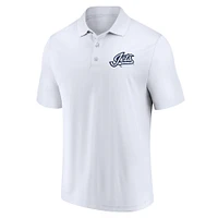 Men's Fanatics White/Navy Winnipeg Jets Polo Combo Set