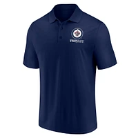 Men's Fanatics White/Navy Winnipeg Jets Polo Combo Set